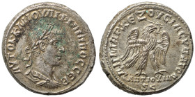 SYRIA, Seleucis and Pieria. Antioch. Philip II, 247-249. Tetradrachm (billon, 13.60 g, 26 mm). Laureate, draped and cuirassed bust right. Rev. ΔΗΜΑΡΧ ...