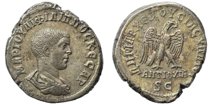 SYRIA, Seleucis and Pieria. Antioch. Philip II, 247-249. Tetradrachm (billon, 12...