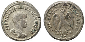 SYRIA, Seleucis and Pieria. Antioch. Philip II, 247-249. Tetradrachm (billon, 13.28 g, 26 mm). Bare-headed, draped and cuirassed bust right. Rev. ΔΗΜΑ...