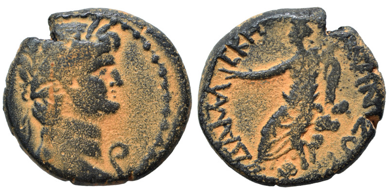 SYRIA. Damascus. Nero, 54-68. Ae (bronze, 10.97 g, 22 mm). Laureate head right; ...