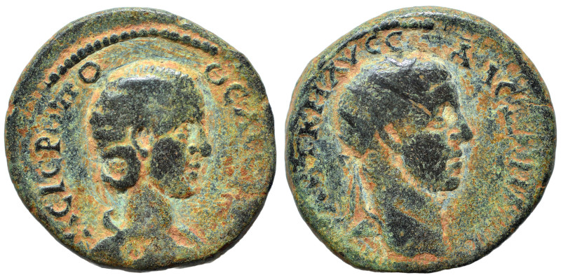 SYRIA. Cyrrhestica. Hierapolis. Severus Alexander with Julia Mamaea, 222-235. Ae...