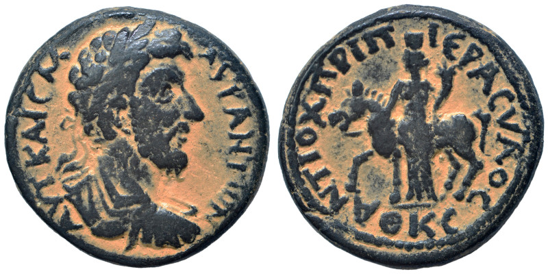 DECAPOLIS. Antiochia ad Hippum. Marcus Aurelius, 161-180. Ae (bronze, 11.51 g, 2...