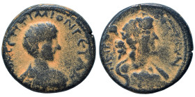 CYPRUS. Koinon (?). Caracalla, with Geta, as Caesar, 198-209. Ae (bronze, 9.28 g, 24 mm). CЄΠTIMION ΓЄTAC (?) Bare-headed bust right. Rev. Laureate (?...