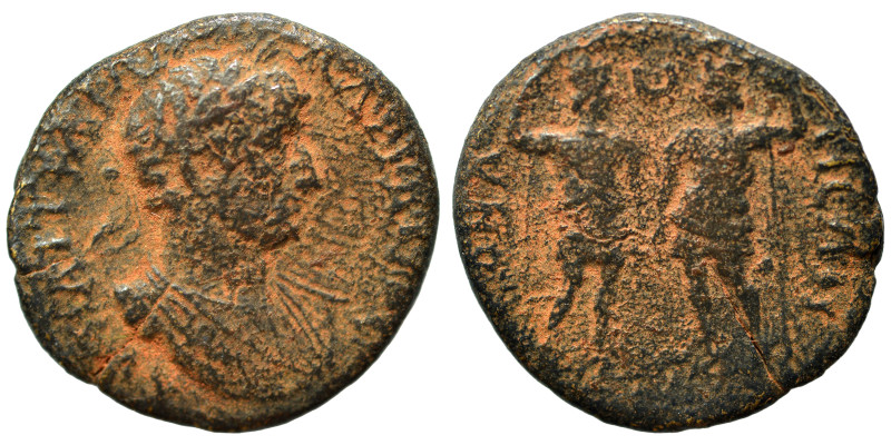 PISIDIA. Konana. Hadrian, 117-138. Ae (bronze, 2.87 g, 18 mm). Laureate and cuir...