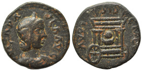 PHOENICIA. Sidon. Julia Paula, Augusta, 219-220. Ae (bronze, 5.62 g, 18 mm). IVLIA PAVLA AVG Draped bust right, wearing stephane. Rev. AV PI SID C MET...