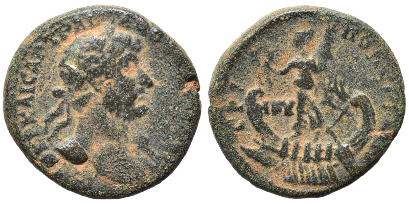 PHOENICIA. Tripolis. Hadrian, 117-138. Assarion (bronze, 4.78 g, 18 mm). ΑΥΤΟΚΡ ...