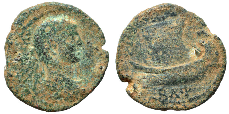PHOENICIA. Tripolis. Elagabalus, 218-222. Ae (bronze, 5.64 g, 21 mm). AY K M AY ...