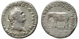 Titus, 79-81. Denarius (silver, 2.92, 17 mm), Rome. IMP TITVS CAES VESPASIAN AVG P M Laureate head right. Rev. TR P IX IMP XV COS VIII P P Elephant le...