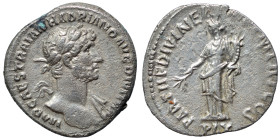 Hadrian, 117-138. Denarius (silver, 3.10 g, 18 mm), Rome. IMP CAES TRAIAN HADRIANO AVG DIVI TRA Laureate head right. Rev. PARTH F DIVI NER NEP P M TR ...