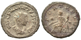 Quietus, Usurper, 260-261. Antoninianus (billon, 2.62 g, 20 mm), Antioch or Samosata. IMP C FVL QVIETVS P F AVG Radiate, draped bust right. Rev. FORT ...