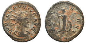 Claudius II Gothicus, 268-270. Antoninianus (silvered, 3.74 g, 20 mm), Antioch. IMP C CLAVDIVS AVG Radiate, draped and cuirassed bust to right. Rev. V...