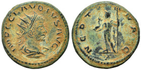 Claudius II Gothicus, 268-270. Antoninianus (bronze, 3.87 g, 19 mm), Antioch. IMP C CLAVDIVS AVG Radiate, draped and cuirassed bust of Claudius II rig...