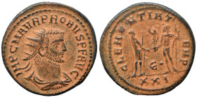 Probus, 276-282. Antoninianus (bronze, 3.87 g, 21 mm), Antioch. IMP C M AVR PROBVS AVG Radiate, draped and cuirassed bust of Probus to right, seen fro...