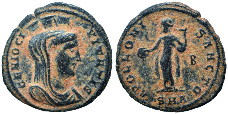 Time of Maximinus II, 310-313. Follis (bronze, 1.75 g, 16 mm), Antioch. GENIO CI...