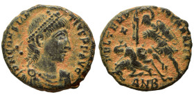 Constantius II, 337-361. ½ Centenionalis (bronze, 2.34 g, 15 mm), Antioch. D N CONSTAN-TIVS P F AVG Diademed, draped and cuirassed bust right. Rev. FE...