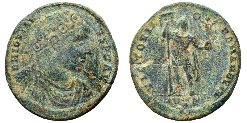 Jovian, 363-364. Follis (bronze, 7.36 g, 28 mm), Antioch. D N IOVIANVS P F AVG L...