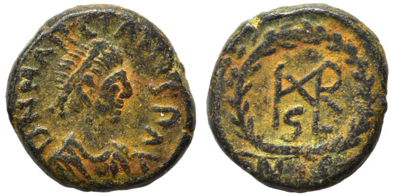 Marcian, 450-457. Nummus (bronze, 1.44 g, 11 mm), Nicomedia. D N MARCIANVS P F A...