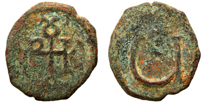 Maurice Tiberius, 582-602. Pentanummium (bronze, 1.23 g, 14 mm), Theoupolis (Ant...