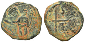 CRUSADERS. Principality of Antioch. Tancred, regent, 1101-1112. Follis (bronze, 2.50 g, 20 mm). St. Peter standing facing, raising his right hand in b...