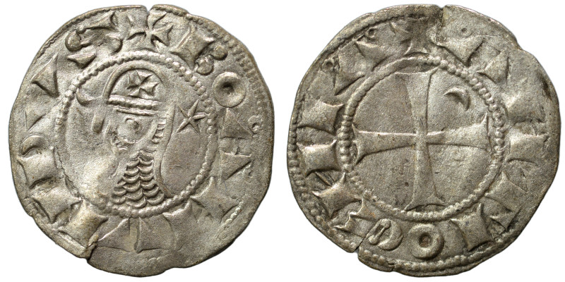 CRUSADERS. Principality of Antioch. Bohémond III, 1163-1201. Denier (silver, 0.8...