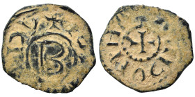CRUSADERS. Principality of Antioch. Bohémond IV, 1201-1233. Fractional Denier (bronze, 0.88 g, 15 mm). +BOAMVNDV around large B. Rev. +ANTIOCHIA cross...