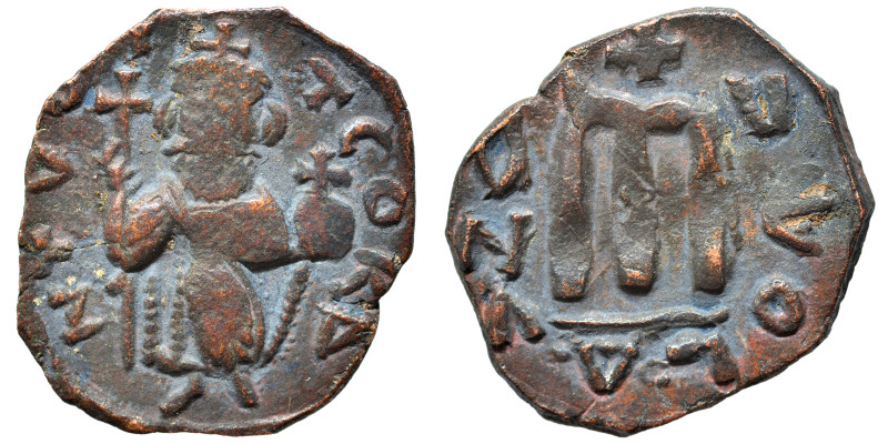 Arab Byzantine. Umayyad Caliphate, circa 641-660 AD. Fals (bronze, 3.48 g, 21 mm...