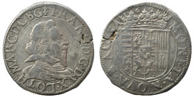 FRANCE. Lorraine. François II, 1626-1632. Teston (silver, 8.62 g, 28 mm), 1629.. FRANC II D G DVX LOTH MARC D G B G. Armored and draped bust right. Re...