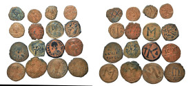 Group lot of 16 Byzantine coins, some repatinated. F - VF. As seen, no return