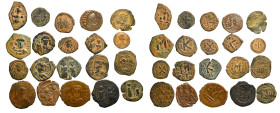 Group lot of 20 Byzantine and Arab Byzantine coins, some repatinated. F - VF. As seen, no return
