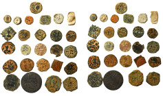 Group lot of 26 coins and seals, mostly Byzantine, Arab Byzantine and Medieval, some repatinated. F - VF. As seen, no return
