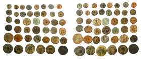 Group lot of 43 Ancient coins, mostly Roman Imperial, some repatinated. F - VF. As seen, no return