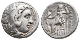 Alexander III 'the Great' AR Drachm, Kolophon mint
Kings of Macedon. Alexander III 'the Great' (336-323 BC). AR Drachm , Kolophon, struck under Lysima...
