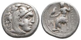 Greek
Kingdom of Macedon, Alexander III 'the Great' AR Drachm. Struck under Philoxenos. Miletos, circa 325-323 BC. Head of Herakles to right, wearing ...