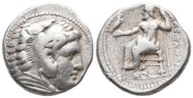 Alexander III. "the Great" AR Tetradrachm
Kings of Macedon . Alexander III. (336-323 BC). AR Tetradrachm.
Obv. Head of Herakles wearing lion's scalp r...