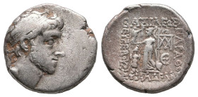 Greek
Kings of Cappadocia. Uncertain mint. Ariobarzanes III Eusebes Philoromaios (52-42 BC) AR Drachm Kings of Cappadocia. Uncertain mint. Ariobarzane...