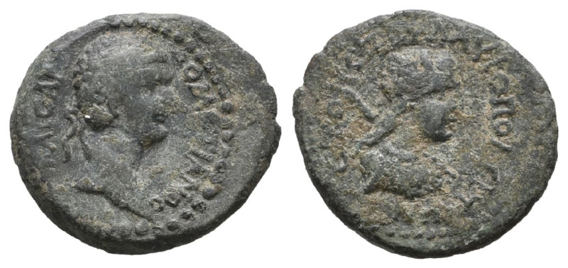 CILICIA, Flaviopolis. Domitian, 81-96. Bronze , CY 17 = 89/90. ΔOMЄTIANOC KAICAP...