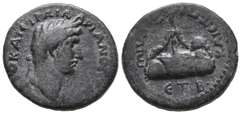 CAPPADOCIA. Caesarea. Hadrian, 117-138. Ae . Laureate head of Hadrian right. Rev...