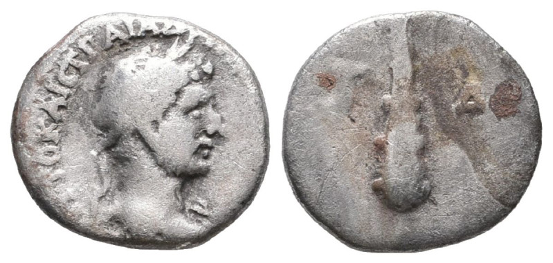 Hadrian AR Hemidrachm of Caesarea, Cappadocia. AD 120-121. Laureate bust right, ...