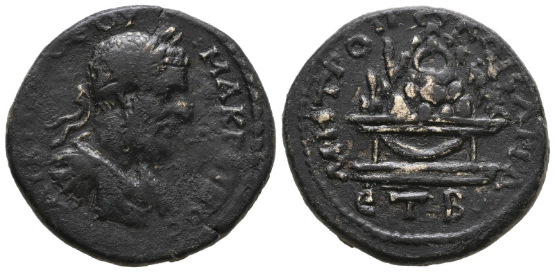 CAPPADOCIA, Caesarea-Eusebia. Macrinus. AD 217-218. Æ. Dated RY 2 (AD 218). Laur...