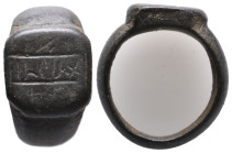 ANCIENT ROMAN BRONZE RING.(3rd–4th centuries).AE

Weight: 12,7 gr
Diameter: 24,5 mm