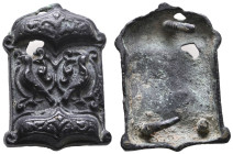 BYZANTINE BRONZE MILITARY BUCKLE.(6th-10th century).Ae.

Weight: 13,3 gr
Diameter: 35,8 mm