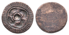 BYZANTINE BRONZE WEIGHT.(Circa 6th-9th century).Ae.

Weight: 4,9 gr
Diameter: 15,1 mm
