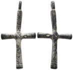 BYZANTINE EMPIRE.BRONZE CROSS .(8th-10th century).Ae.

Weight: 9,7 gr
Diameter: 52,5 mm