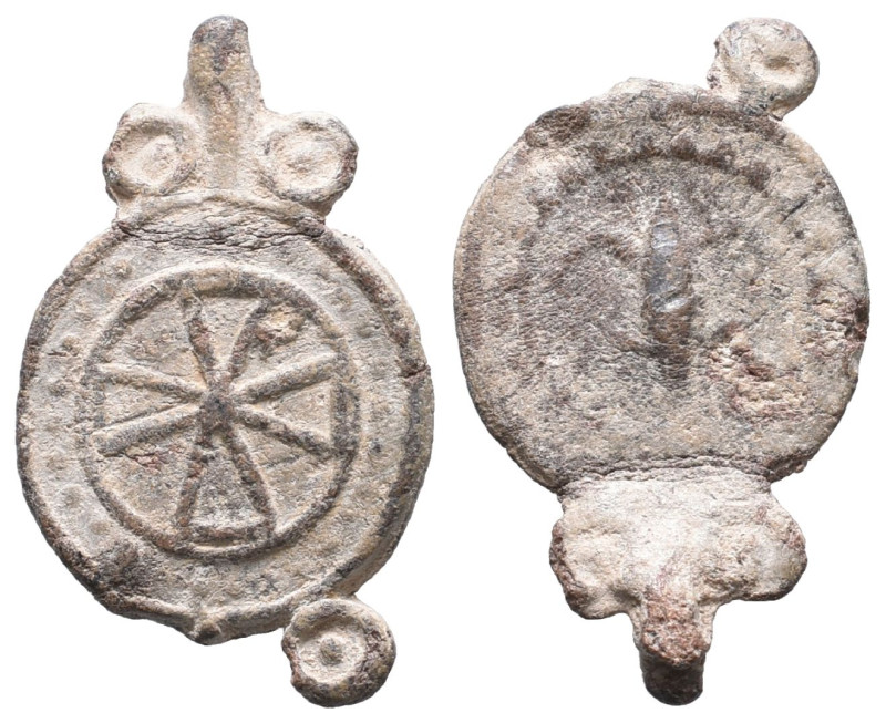 ANCIENT BYZANTINE PENDANT. ( Pb )

Weight: 4,3 gr
Diameter: 30 mm