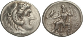GREEK COINS
Tetradracma. 336-323 a.C. ALEJANDRO III. REINO DE MACEDONIA. Anv.: Cabeza de Hércules con piel de león a derecha. Rev.: Zeus entronizado ...