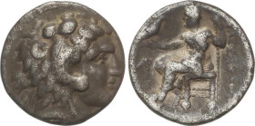 GREEK COINS
Tetradracma. 333-327 a.C. ALEJANDRO III. REINO DE MACEDONIA. 16,37 grs. AR. Pátina. MBC-.
