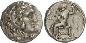 GREEK COINS
Tetradracma. 336-323 a.C. ALEJANDRO III. REINO DE MACEDONIA. Anv.: Cabeza de Hércules con piel de león a derecha. Rev.: Zeus entronizado ...