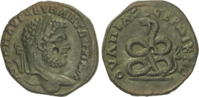 ROMAN COINS: ROMAN EMPIRE
AE 29. 198-217 d.C. CARACALLA. TRACIA. SERDICA. Anv.: AVT K M AVP CEVH ANTANEINOC. Busto laureado a derecha. Rev.: Dios ser...