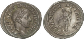 ROMAN COINS: ROMAN EMPIRE
Denario. 231-235 d.C. ALEJANDRO SEVERO. Anv.: IMP. ALEXANDER PIVS AVG. Busto laureado a derecha. Rev.: PROVIDENTIA AVG. Pro...