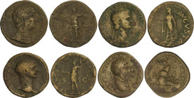 ROMAN COINS: ROMAN EMPIRE
Lote 4 monedas Sestercio. ADRIANO, CLAUDIO, LUCIO VERO, TRAJANO. AE. A EXAMINAR. BC a BC+.